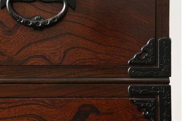 中古　伝統民芸家具　岩谷堂箪笥　No309三、八尺整理小抽出　重厚かつ上品な佇まいが魅力のチェスト(衣装箪笥、整理箪笥、引き出し、上下バラ売り可能)(R-069998)