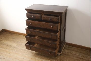 和製ビンテージ　松本民芸家具　シンプルな中に上品さがある#46型ベビータンス(チェスト、引き出し、洋服タンス、収納タンス、ヴィンテージ)(定価約38万5千円)(R-070005)
