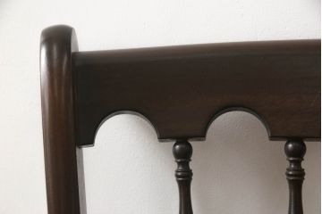 和製ビンテージ　松本民芸家具　#49型A　背もたれの美しいデザインが印象的なワイコムチェア2脚セット(板座チェア、ダイニングチェア、椅子、イス、ヴィンテージ)(定価2脚で約22万円)(R-070010)