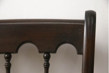 和製ビンテージ　松本民芸家具　#49型A　背もたれの美しいデザインが印象的なワイコムチェア2脚セット(板座チェア、ダイニングチェア、椅子、イス、ヴィンテージ)(定価2脚で約22万円)(R-070010)