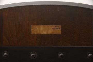 和製ビンテージ　松本民芸家具　#49型A　背もたれの美しいデザインが印象的なワイコムチェア2脚セット(板座チェア、ダイニングチェア、椅子、イス、ヴィンテージ)(定価2脚で約22万円)(R-070010)