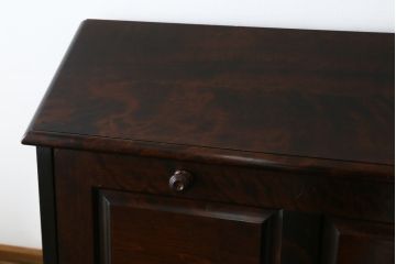 中古　北海道民芸家具　希少な絶版品!両袖タイプで収納力も抜群のライティングビューロー(デスク、両袖机、在宅用、在宅ワーク)(R-070011)
