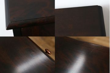 中古　北海道民芸家具　希少な絶版品!両袖タイプで収納力も抜群のライティングビューロー(デスク、両袖机、在宅用、在宅ワーク)(R-070011)