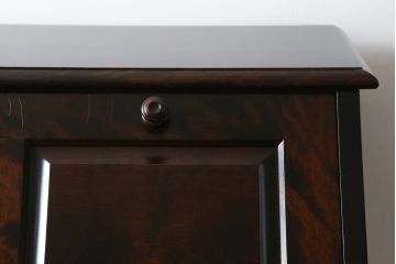 中古　北海道民芸家具　希少な絶版品!両袖タイプで収納力も抜群のライティングビューロー(デスク、両袖机、在宅用、在宅ワーク)(R-070011)