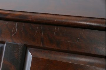 中古　北海道民芸家具　希少な絶版品!両袖タイプで収納力も抜群のライティングビューロー(デスク、両袖机、在宅用、在宅ワーク)(R-070011)