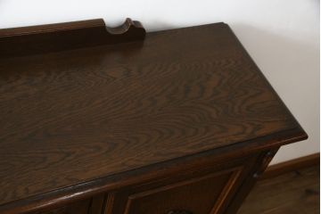中古　三越家具(現カントリーハウス)　Brugge(ブルージュ)　希少な廃版品　クラシカルな空間づくりにぴったりなサイドボード(収納棚、飾り棚、戸棚、サイドボード、サイドキャビネット、本箱、ブックケース)(R-070012)