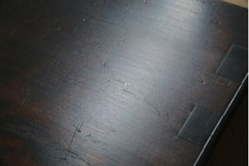 中古　美品　松本民芸家具　どこかレトロな雰囲気も感じる90型茶タンス(サイドボード、戸棚、収納棚)(定価約44万円)(R-070056)
