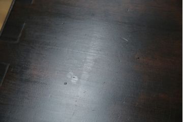 中古　美品　松本民芸家具　どこかレトロな雰囲気も感じる90型茶タンス(サイドボード、戸棚、収納棚)(定価約44万円)(R-070056)