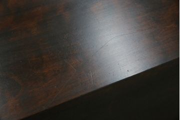 中古　美品　松本民芸家具　どこかレトロな雰囲気も感じる90型茶タンス(サイドボード、戸棚、収納棚)(定価約44万円)(R-070056)