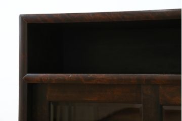 中古　美品　松本民芸家具　どこかレトロな雰囲気も感じる90型茶タンス(サイドボード、戸棚、収納棚)(定価約44万円)(R-070056)