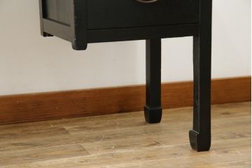 和製アンティーク　希少デザイン　横長デスク　収納力抜群の李朝風コンソールテーブル(両袖机、ワークデスク、作業台、在宅用、在宅ワーク用、引き出し)(R-070064)
