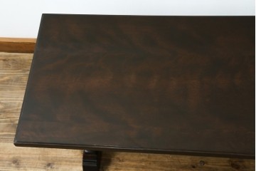 和製ビンテージ　松本民芸家具　安川型卓　レアな逸品!凝った脚のデザインが印象的なローテーブル　(R-070066)