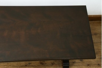 和製ビンテージ　松本民芸家具　安川型卓　レアな逸品!凝った脚のデザインが印象的なローテーブル　(R-070066)