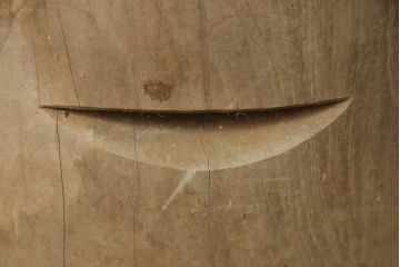 和製アンティーク　味わい深い総欅(ケヤキ)材の臼(ウス、うす、ディスプレイ、DIY)(R-070067)