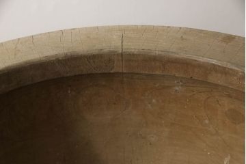 和製アンティーク　味わい深い総欅(ケヤキ)材の臼(ウス、うす、ディスプレイ、DIY)(R-070067)