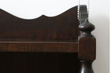 ビンテージ家具　松本民芸家具　エレガントな佇まいの吊り棚(壁掛け収納棚、ウォールシェルフ、ウォールラック、ヴィンテージ)(R-070111)