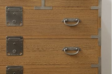 中古　老舗　桐屋田中の加茂総桐箪笥(並厚、チェスト、桐たんす、和タンス、衣装箪笥)(R-070114)
