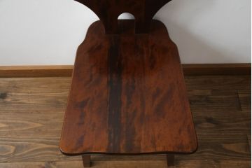 和製ビンテージ　国産民芸家具　和モダンテイストなお部屋におすすめのチェア(椅子、イス、板座チェア、ダイニングチェア、ヴィンテージ)(R-070116)