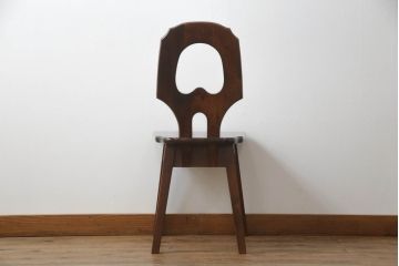 和製ビンテージ　国産民芸家具　和モダンテイストなお部屋におすすめのチェア(椅子、イス、板座チェア、ダイニングチェア、ヴィンテージ)(R-070116)