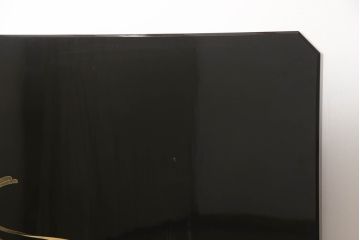 中古　美品　輪島塗り　沈金の迫力ある狛犬とまりの図が魅力的な衝立て(つい立て、衝い立て、パーテーション、間仕切り、店舗什器)(R-070120)