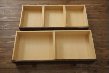 中古　北海道民芸家具　HM160K　洗練された佇まいが上品な食器棚(本箱、収納棚、飾り棚、キャビネット)(R-070146)