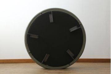 中古　イタリア　ミノッティ(Minotti)　ヤング(YANG)　本革(レザー)　トップのステッチが素敵な洗練された佇まいのオットマン(フットスツール、1Pソファ、椅子、テーブルトップ)(R-070147)
