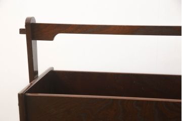 中古　希少な絶版品　駿河民芸　キャスター付きが便利な引き出し付きマガジンラック(本立て、収納)(R-070152)