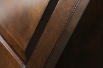 中古　松本民芸家具　上品な雰囲気漂うライティングビューロー(ワークデスク、簿記机、在宅用、在宅ワーク用、収納棚、戸棚、サイドキャビネット)(R-070167)