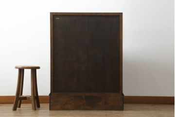 中古　松本民芸家具　上品な雰囲気漂うライティングビューロー(ワークデスク、簿記机、在宅用、在宅ワーク用、収納棚、戸棚、サイドキャビネット)(R-070167)