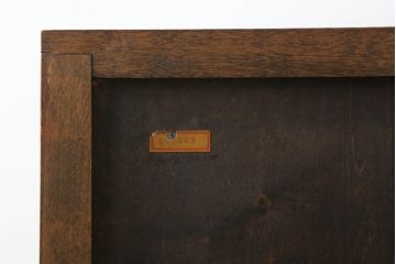 中古　松本民芸家具　上品な雰囲気漂うライティングビューロー(ワークデスク、簿記机、在宅用、在宅ワーク用、収納棚、戸棚、サイドキャビネット)(R-070167)