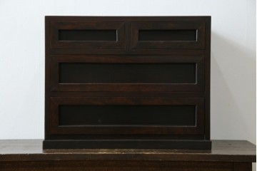 和製ビンテージ　松本民芸家具　#523型小抽斗　高山デザイン　上品な佇まいが魅力の小引き出し　(R-070171)