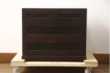 和製ビンテージ　松本民芸家具　#523型小抽斗　高山デザイン　上品な佇まいが魅力の小引き出し(チェスト、卓上収納、小物収納、ヴィンテージ)(R-070171)