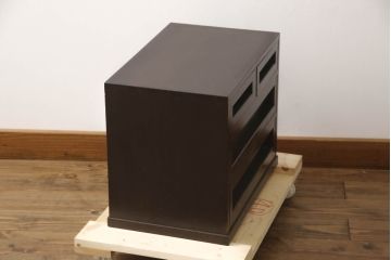 和製ビンテージ　松本民芸家具　#523型小抽斗　高山デザイン　上品な佇まいが魅力の小引き出し(チェスト、卓上収納、小物収納、ヴィンテージ)(R-070171)