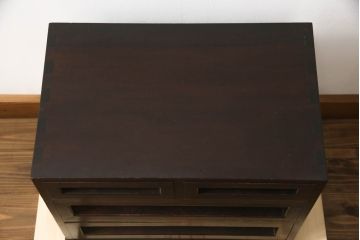 和製ビンテージ　松本民芸家具　#523型小抽斗　高山デザイン　上品な佇まいが魅力の小引き出し(チェスト、卓上収納、小物収納、ヴィンテージ)(R-070171)