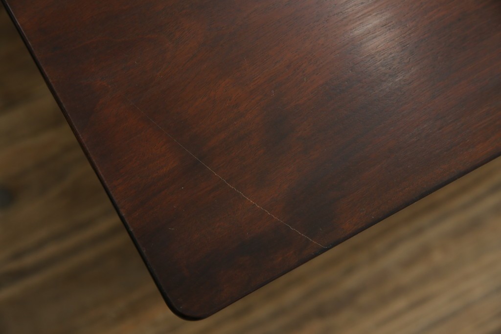 中古　美品　松本民芸家具　柳型茶卓A　慎ましさの中に個性が光るローテーブル　定価約17万円　(R-070178)