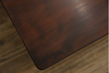 中古　美品　松本民芸家具　柳型茶卓A　慎ましさの中に個性が光るローテーブル　定価約17万円　(R-070178)