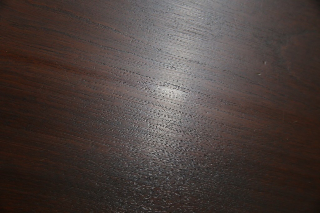 中古　美品　松本民芸家具　柳型茶卓A　慎ましさの中に個性が光るローテーブル　定価約17万円　(R-070178)