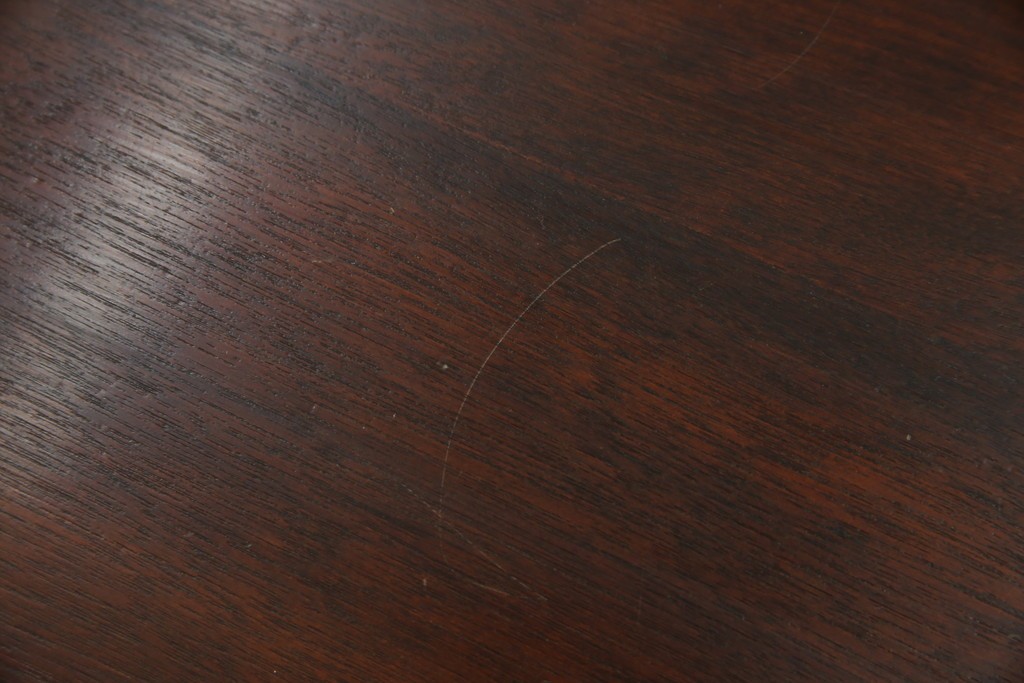 中古　美品　松本民芸家具　柳型茶卓A　慎ましさの中に個性が光るローテーブル　定価約17万円　(R-070178)