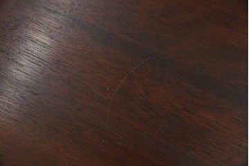 中古　美品　松本民芸家具　柳型茶卓A　慎ましさの中に個性が光るローテーブル　定価約17万円　(R-070178)