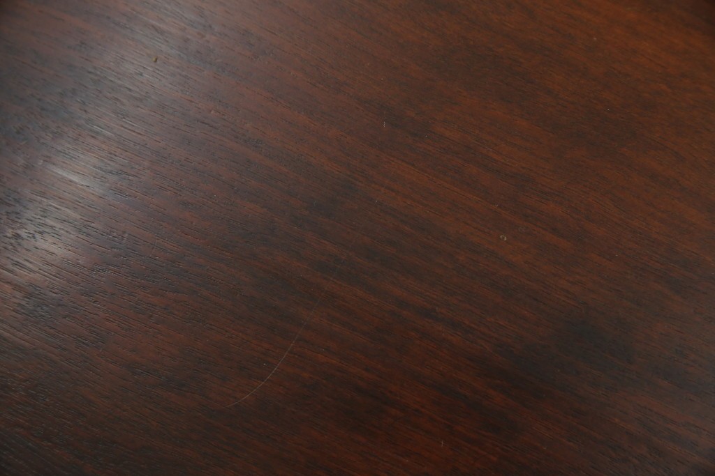 中古　美品　松本民芸家具　柳型茶卓A　慎ましさの中に個性が光るローテーブル　定価約17万円　(R-070178)