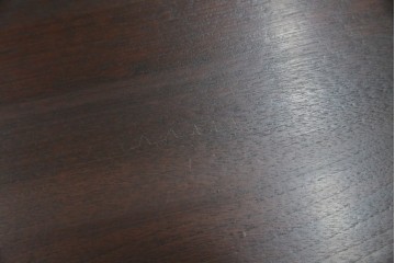 中古　美品　松本民芸家具　柳型茶卓A　慎ましさの中に個性が光るローテーブル　定価約17万円　(R-070178)