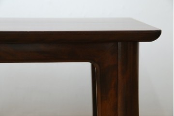 中古　美品　松本民芸家具　柳型茶卓A　慎ましさの中に個性が光るローテーブル　定価約17万円　(R-070178)