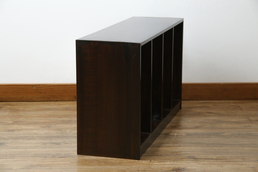 和製アンティーク　昭和レトロ　シンプルなデザインが取り入れやすい本棚　(R-070181)