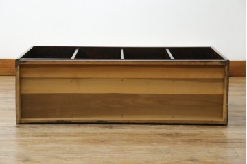 和製アンティーク　昭和レトロ　シンプルなデザインが取り入れやすい本棚　(R-070181)