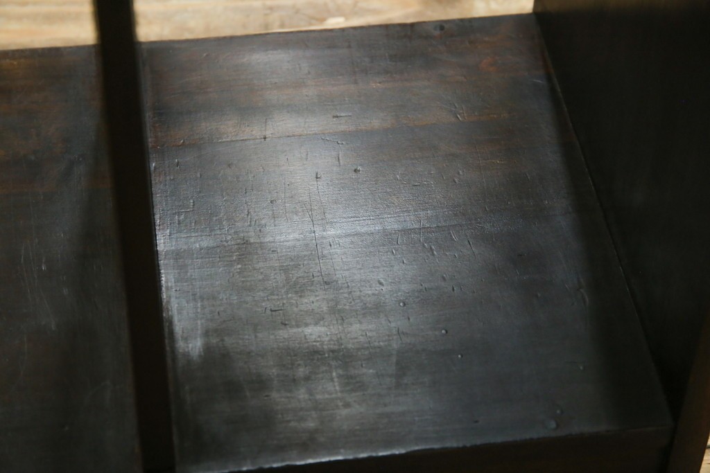 和製アンティーク　昭和レトロ　シンプルなデザインが取り入れやすい本棚　(R-070181)