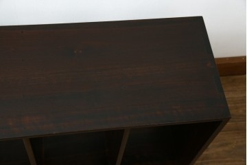 和製アンティーク　昭和レトロ　シンプルなデザインが取り入れやすい本棚　(R-070181)