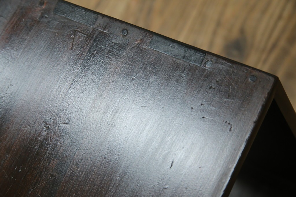 和製アンティーク　昭和レトロ　シンプルなデザインが取り入れやすい本棚　(R-070181)