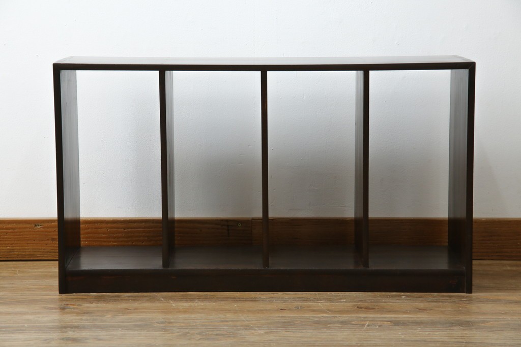 和製アンティーク　昭和レトロ　シンプルなデザインが取り入れやすい本棚　(R-070181)