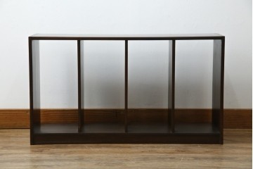 和製アンティーク　昭和レトロ　シンプルなデザインが取り入れやすい本棚　(R-070181)