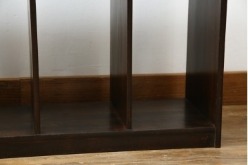 和製アンティーク　昭和レトロ　シンプルなデザインが取り入れやすい本棚　(R-070181)